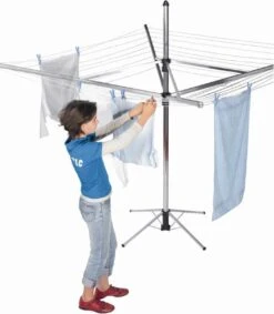 Brabantia Lift-O-Matic Droogmolen Met Grondanker En Beschermhoes - 60 M - Metallic Grey -Brabantia 1048x1200