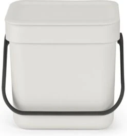 Brabantia Sort & Go Aanrecht Afvalbakje - 3 L - Light Grey -Brabantia 1117x1200