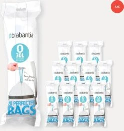 Brabantia PerfectFit Vuilniszakken - 30 L - Code O - 12 Rollen X 20 Stuks -Brabantia 1136x1200