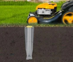 Brabantia Lift-O-Matic Advance Droogmolen Met Grondanker, Beschermhoes En Wasknijpertasje - 50 M - Metallic Grey -Brabantia 1200x1015 2