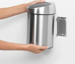 Brabantia Touch Bin Prullenbak - 3 L - Matt Steel -Brabantia 1200x1035