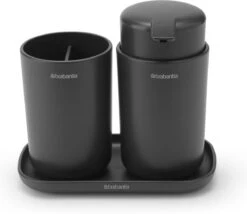 Brabantia ReNew Badkameraccessoires Set - 3-delig - Dark Grey -Brabantia 1200x1042 1