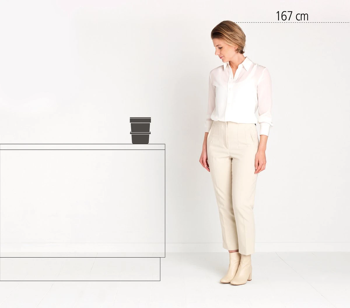 Brabantia Sort & Go Afvalbakje Aanrecht - 3 L - Dark Grey 6 Brabantia Sort & Go Afvalbakje Aanrecht - 3 L - Dark Grey - Afbeelding 4