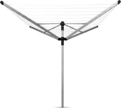 Brabantia Lift-O-Matic Advance Droogmolen Met Grondanker, Beschermhoes En Wasknijpertasje - 50 M - Metallic Grey -Brabantia 1200x1071