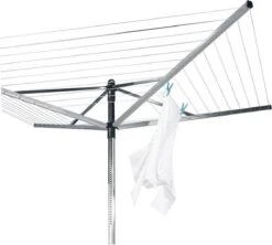 Brabantia Lift-O-Matic Droogmolen Met Grondanker En Beschermhoes - 60 M - Metallic Grey -Brabantia 1200x1077 1