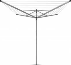 Brabantia Lift-O-Matic Droogmolen Met Grondanker En Beschermhoes - 50 M - Metallic Grey -Brabantia 1200x1096 1