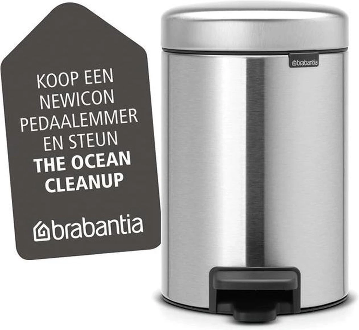 Brabantia NewIcon Prullenbak - 3 L - Matt Steel 18 Brabantia NewIcon Prullenbak - 3 L - Matt Steel - Afbeelding 16