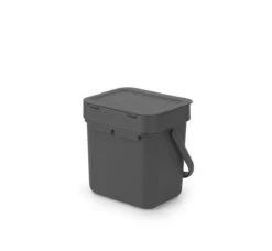 Brabantia Sort & Go Afvalbakje Aanrecht - 3 L - Dark Grey 17 Brabantia Sort & Go Afvalbakje Aanrecht - 3 L - Dark Grey -Brabantia 1200x1109