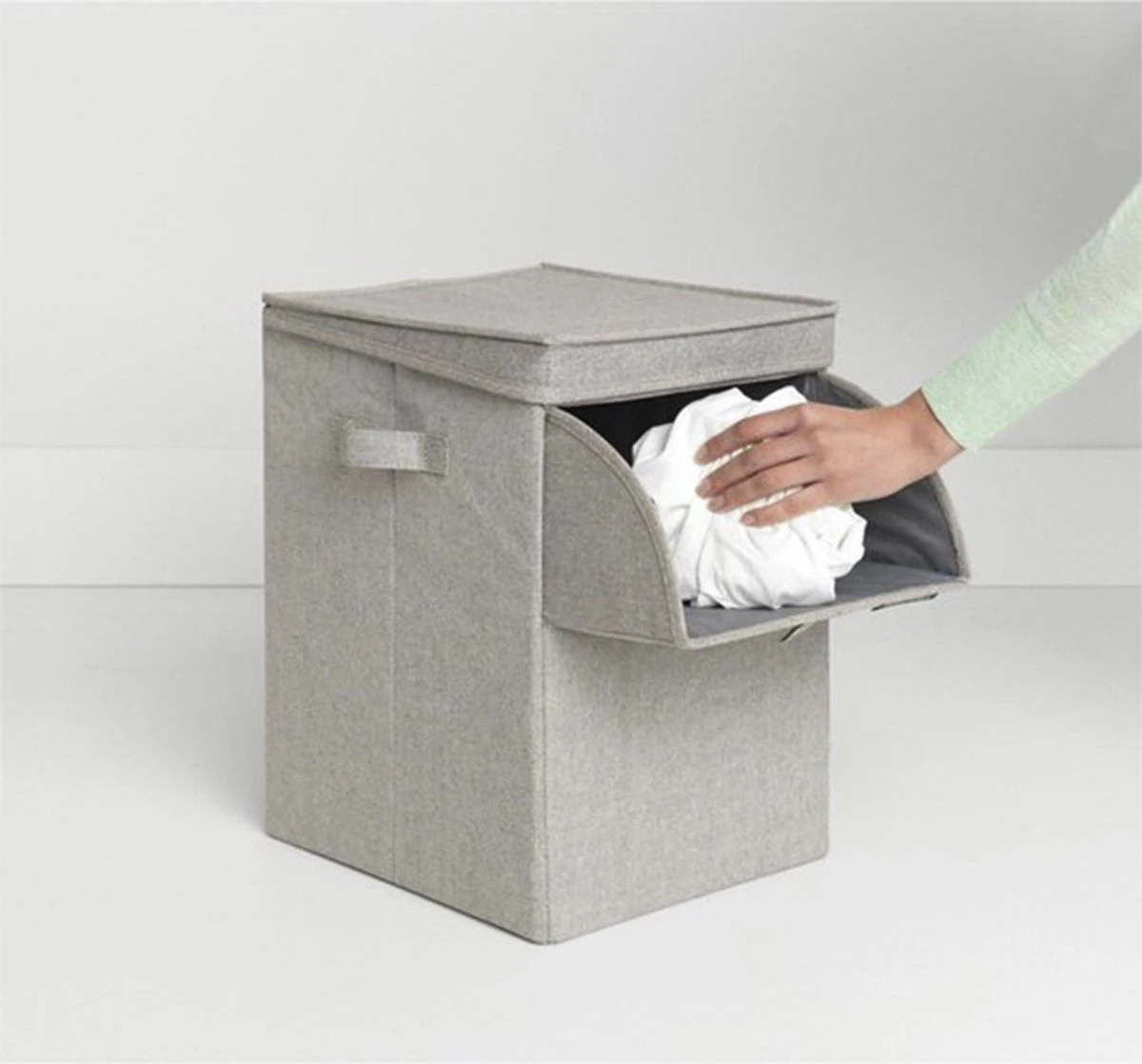 Brabantia Wasmand Met Deksel - Stapelbaar - 35 L - Grey 5 Brabantia Wasmand Met Deksel - Stapelbaar - 35 L - Grey - Afbeelding 3