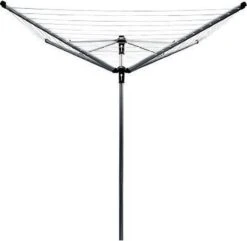 Brabantia Lift-O-Matic Advance Droogmolen Met Kunststof Betonanker, Beschermhoes En Wasknijpertasje - 60 M - Metallic Grey -Brabantia 1200x1172