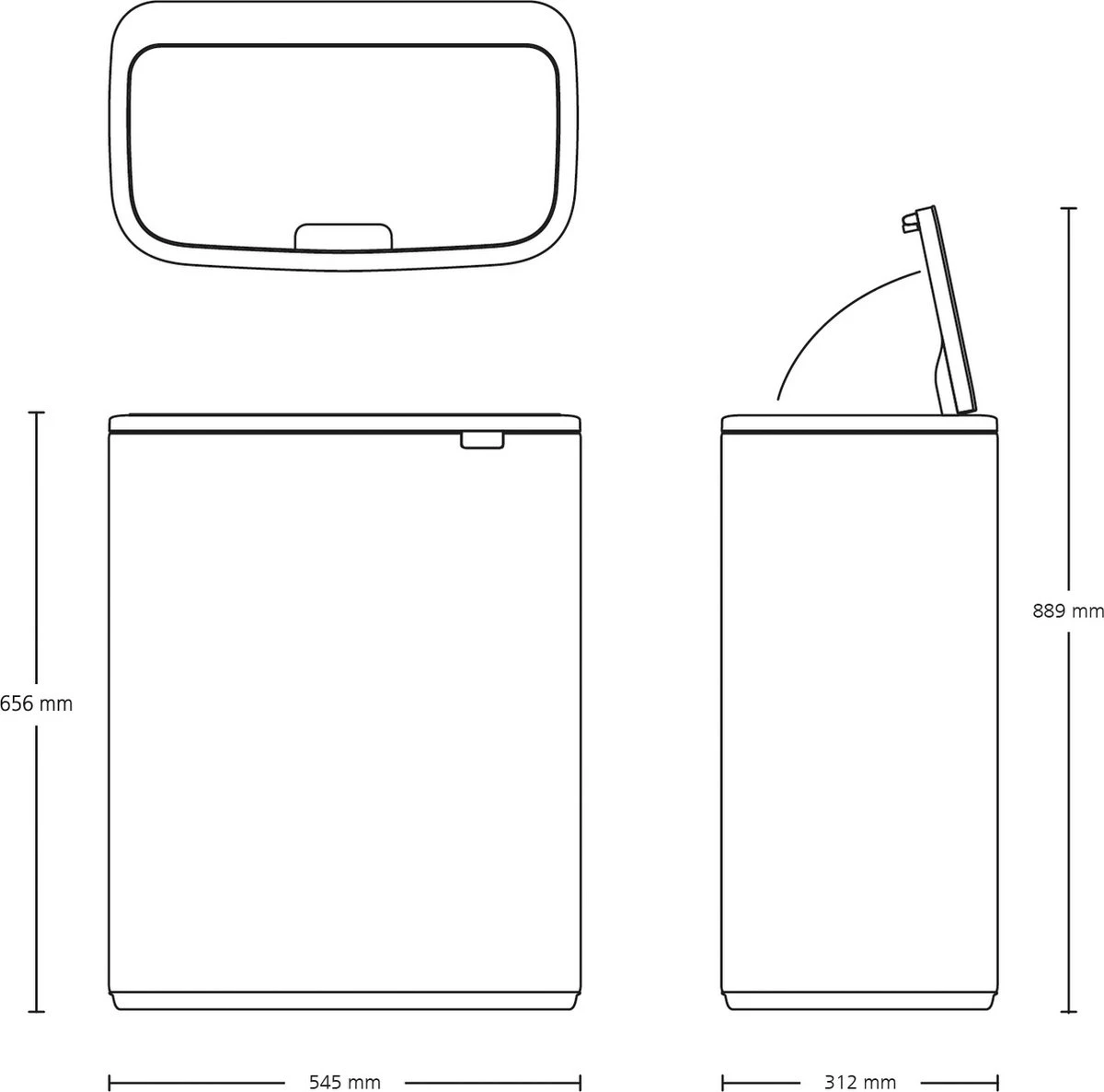 Brabantia Bo Touch Bin Prullenbak - 2 X 30 L - Platinum 9 Brabantia Bo Touch Bin Prullenbak - 2 X 30 L - Platinum - Afbeelding 7