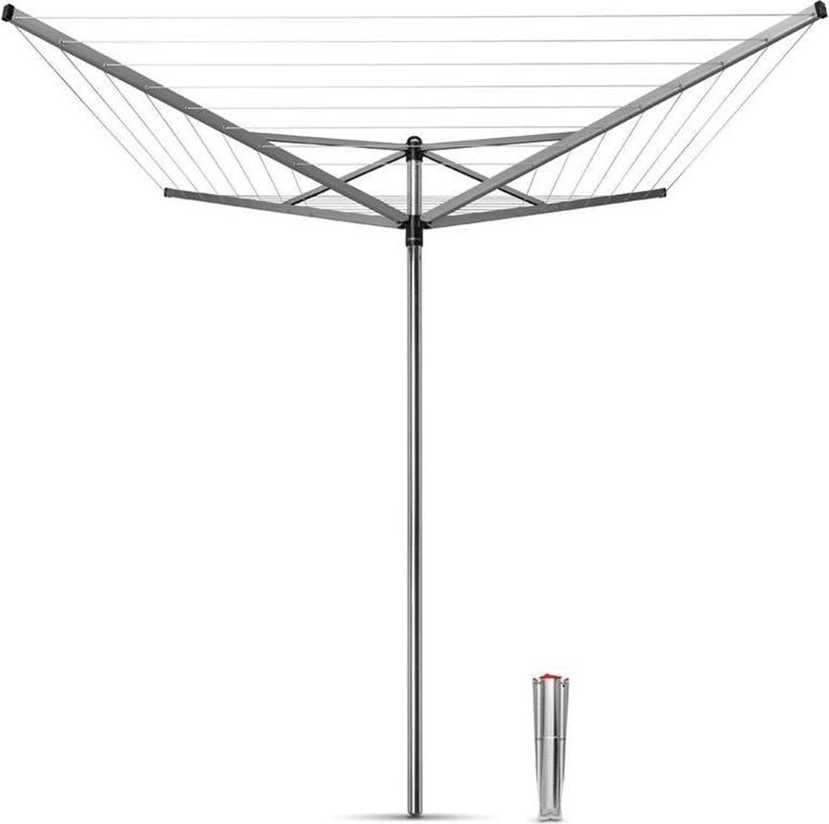 Brabantia Topspinner Droogmolen Met Grondanker - 40 M - Metallic Grey 20 Brabantia Topspinner Droogmolen Met Grondanker - 40 M - Metallic Grey - Afbeelding 18