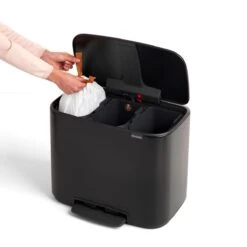 Brabantia Bo Prullenbak - 3 X 11 L - Matt Black -Brabantia 1200x1200 185