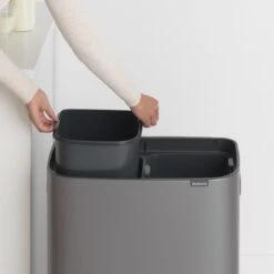 Brabantia Bo Touch Bin Prullenbak - 2 X 30 L - Platinum 32 Brabantia Bo Touch Bin Prullenbak - 2 X 30 L - Platinum -Brabantia 1200x1200 313