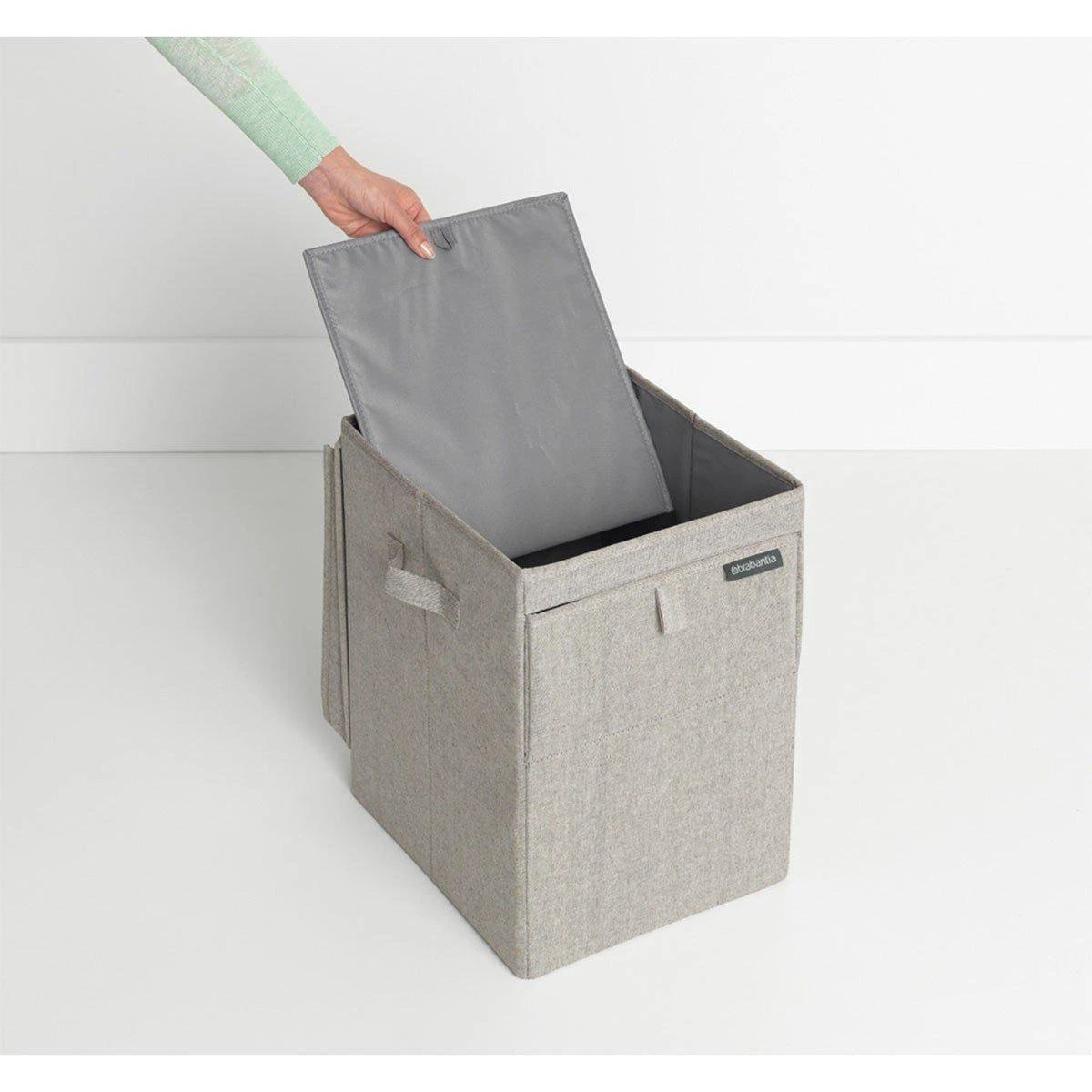 Brabantia Wasmand Met Deksel - Stapelbaar - 35 L - Grey 6 Brabantia Wasmand Met Deksel - Stapelbaar - 35 L - Grey - Afbeelding 4