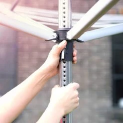 Brabantia Lift-O-Matic Droogmolen Met Grondanker - 50 M - Metallic Grey -Brabantia 1200x1200 484