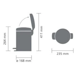Brabantia NewIcon Prullenbak - 3 L - Brilliant Steel -Brabantia 1200x1200 491