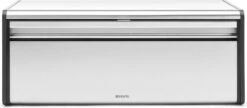 Brabantia Broodtrommel - Met Klepdeksel - Matt Steel Fingerprint Proof / Matt Black