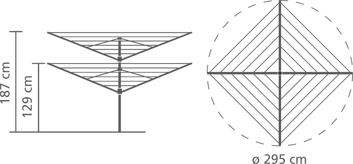 Brabantia Lift-O-Matic Droogmolen Met Grondanker - 60 M 5 Brabantia Lift-O-Matic Droogmolen Met Grondanker - 60 M - Afbeelding 3