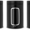Brabantia Voorraadbussen - 1,4 L - Matt Black - 3 Stuks - Met Venster -Brabantia 1200x607