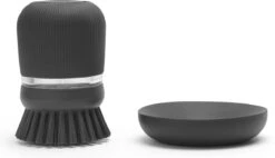 Brabantia Sink Side Afwasborstel - Met Zeepdispenser- Dark Grey -Brabantia 1200x688 1