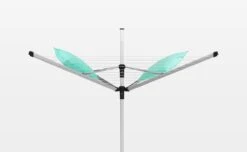 Brabantia Lift-O-Matic Advance Droogmolen Met Grondanker, Beschermhoes En Wasknijpertasje - 50 M - Metallic Grey -Brabantia 1200x739 1