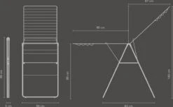 Brabantia HangOn Droogrek Inklapbaar - 25 Meter - Matt Black -Brabantia 1200x743 1