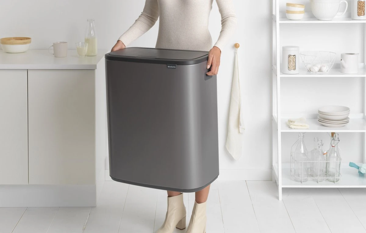 Brabantia Bo Touch Bin Prullenbak - 2 X 30 L - Platinum 12 Brabantia Bo Touch Bin Prullenbak - 2 X 30 L - Platinum - Afbeelding 10