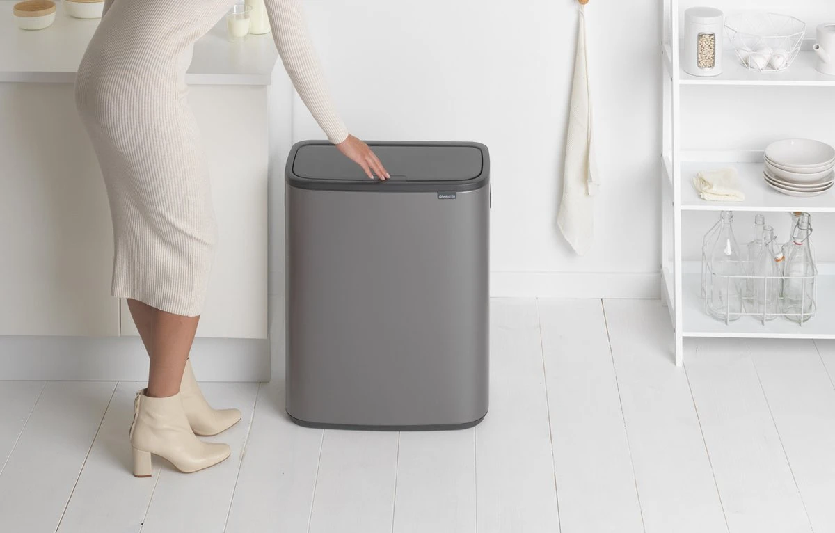 Brabantia Bo Touch Bin Prullenbak - 2 X 30 L - Platinum 13 Brabantia Bo Touch Bin Prullenbak - 2 X 30 L - Platinum - Afbeelding 11