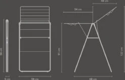 Brabantia HangOn Droogrek Inklapbaar - 15 Meter - Matt Black -Brabantia 1200x772