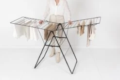 Brabantia HangOn Droogrek Inklapbaar - 25 Meter - Met Wasknijpertasje - Matt Black -Brabantia 1200x800 121