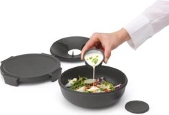 Brabantia Make & Take Salade Lunchbox - 1,3 L - Kunststof - Dark Grey -Brabantia 1200x815 1