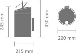 Brabantia Slide Bin Prullenbak - 5 L - Matt Black -Brabantia 1200x829