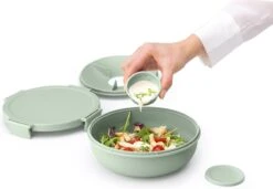 Brabantia Make & Take Salade Lunchbox - 1,3 L - Kunststof - Jade Green -Brabantia 1200x831