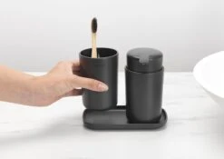 Brabantia ReNew Badkameraccessoires Set - 3-delig - Dark Grey -Brabantia 1200x852 1