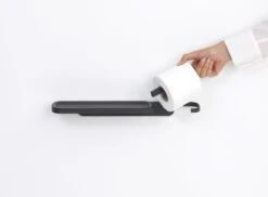 Brabantia MindSet WC Rolhouder Met Plankje - Mineral Infinite Grey -Brabantia 1200x883 2