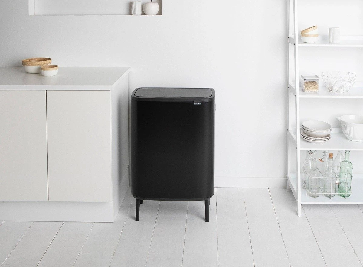 Brabantia - Bo Touch Bin Hi 60 L Matt Black 4 Brabantia - Bo Touch Bin Hi 60 L Matt Black - Afbeelding 3