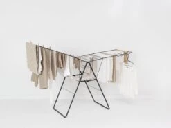 Brabantia HangOn Droogrek Inklapbaar - 25 Meter - Met Wasknijpertasje - Matt Black -Brabantia 1200x900 113