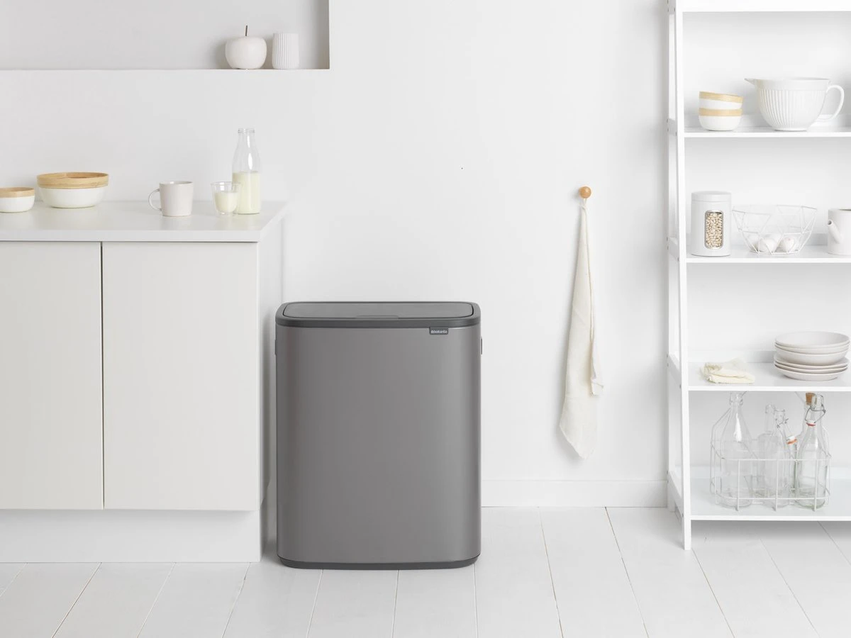Brabantia Bo Touch Bin Prullenbak - 2 X 30 L - Platinum 7 Brabantia Bo Touch Bin Prullenbak - 2 X 30 L - Platinum - Afbeelding 5