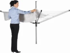 Brabantia Lift-O-Matic Droogmolen Met Grondanker En Beschermhoes - 60 M - Metallic Grey -Brabantia 1200x913