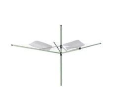 Brabantia Lift-O-Matic Droogmolen Met Metalen Grondanker, Beschermhoes, Wasknijpertasje En Wasknijpers - 50 M - Leaf Green -Brabantia 1200x915 2