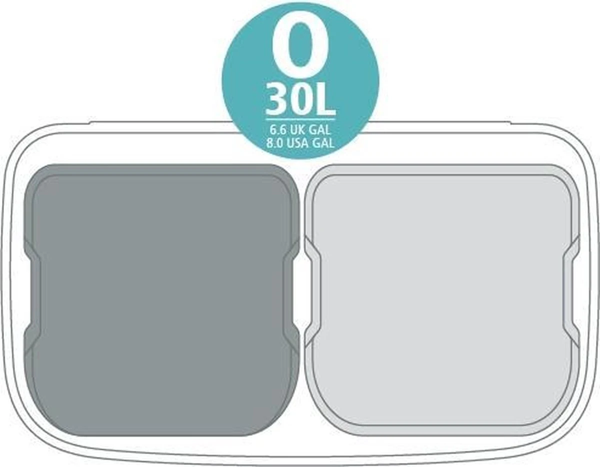 Brabantia Bo Prullenbak - 2 X 30 L - Metallic Mint 6 Brabantia Bo Prullenbak - 2 X 30 L - Metallic Mint - Afbeelding 4