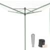 Brabantia Lift-O-Matic Droogmolen Met Metalen Grondanker, Beschermhoes, Wasknijpertasje En Wasknijpers - 50 M - Leaf Green -Brabantia 1200x937 1
