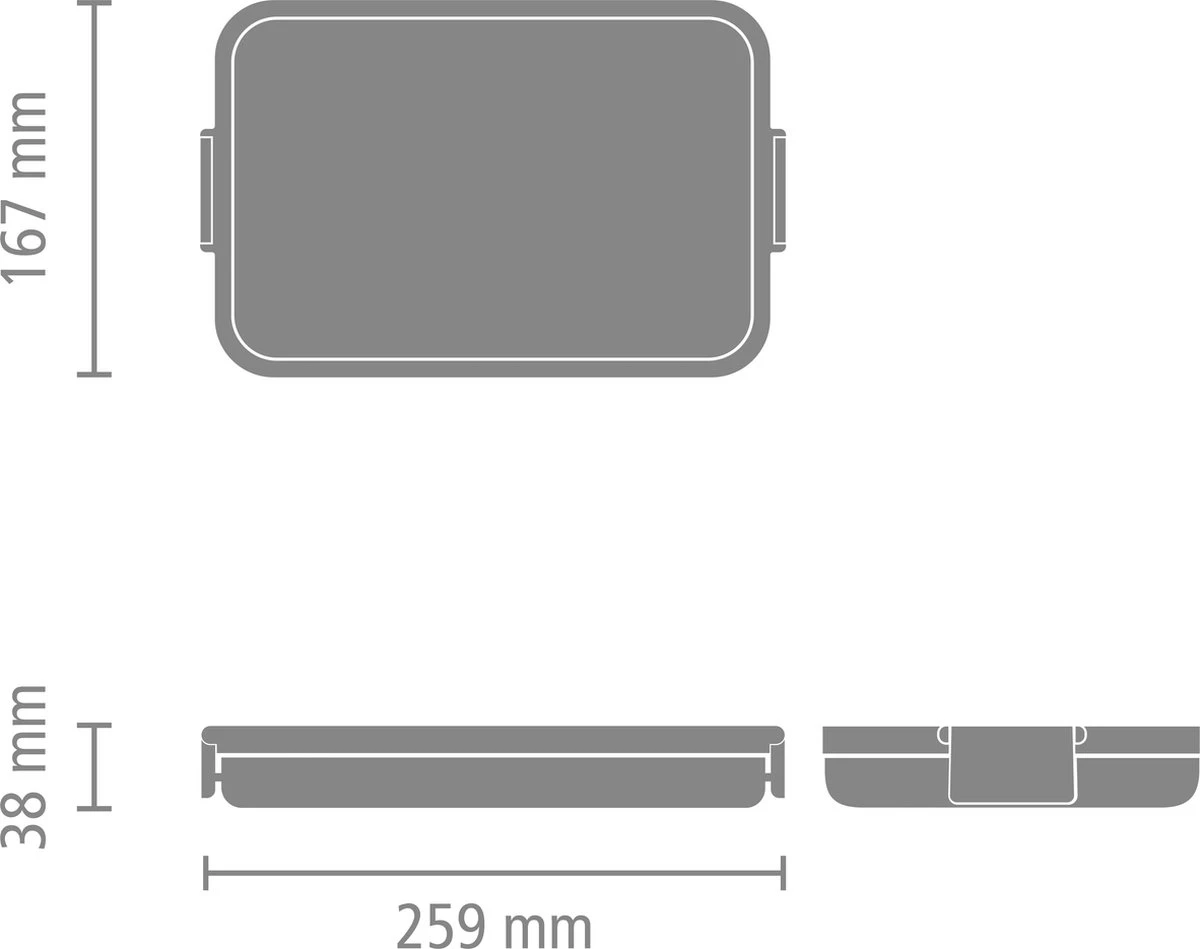 Brabantia Make & Take Lunchbox - Plat - Kunststof - Dark Grey 10 Brabantia Make & Take Lunchbox - Plat - Kunststof - Dark Grey - Afbeelding 8