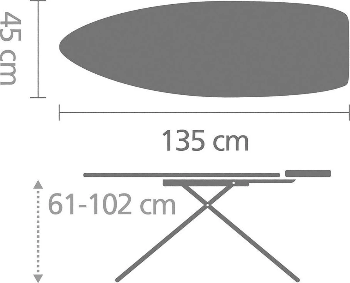 Brabantia Strijkplank D Met Hittebestendige Parkeerplaats - 135 X 45 Cm - Botanical 5 Brabantia Strijkplank D Met Hittebestendige Parkeerplaats - 135 X 45 Cm - Botanical - Afbeelding 3