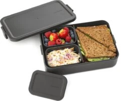 Brabantia Make & Take Bento Lunchbox Incl Bentobox - Large - Kunststof - Dark Grey -Brabantia 1200x979 1