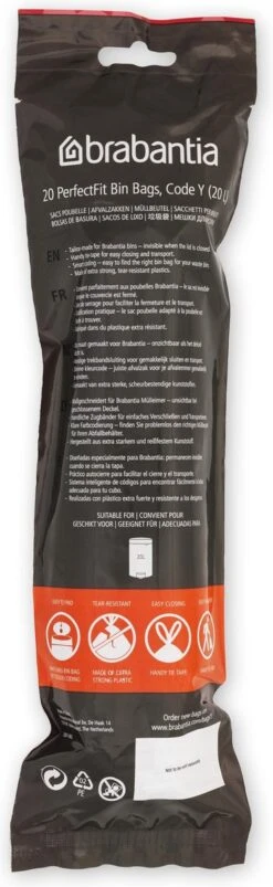 Brabantia PerfectFit Vuilniszakken - 20 L - Code Y - 6 Rollen X 20 Stuks 14 Brabantia PerfectFit Vuilniszakken - 20 L - Code Y - 6 Rollen X 20 Stuks -Brabantia 369x1200 2