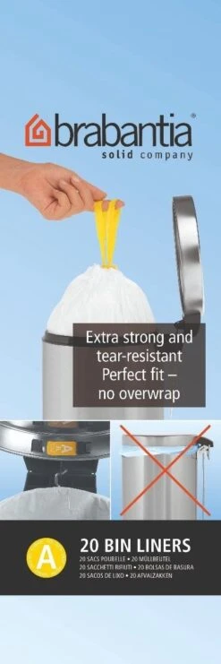 Brabantia PerfectFit Afvalzak Met Trekbandsluiting - 3 L - Code A - 20 Stuks 17 Brabantia PerfectFit Afvalzak Met Trekbandsluiting - 3 L - Code A - 20 Stuks -Brabantia 400x1200 1