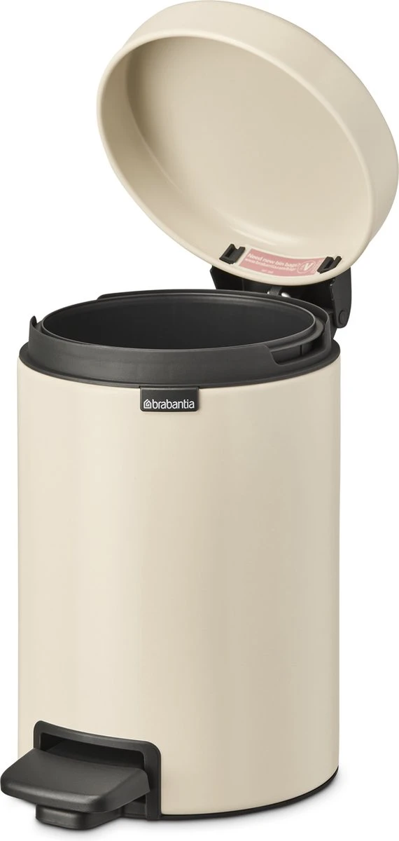Brabantia NewIcon Prullenbak - 3 L - Soft Beige 9 Brabantia NewIcon Prullenbak - 3 L - Soft Beige - Afbeelding 7