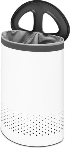 Brabantia Wasmand Met Deksel - 55 L - White / Dark Grey Kunststof Deksel 18 Brabantia Wasmand Met Deksel - 55 L - White / Dark Grey Kunststof Deksel -Brabantia 571x1200